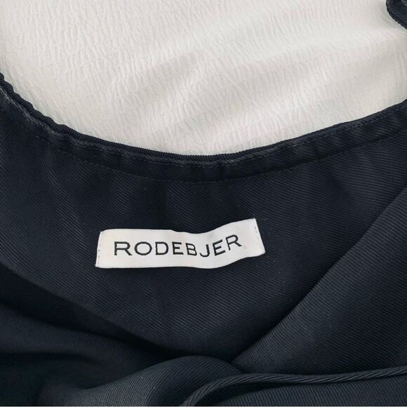 Rodebjer Black One Shoulder Midi Dress S Triacetate GoWeave Scandinavian Fashion - Picture 4 of 6